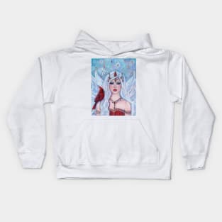 Magical winter gift  fairy art by Renee Lavoie Kids Hoodie